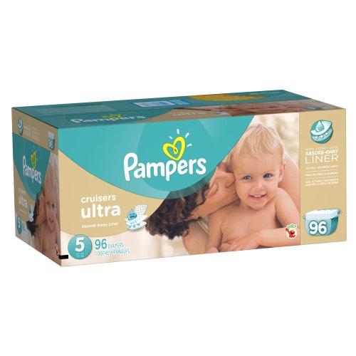 Pampers Cruisers Ultra Diapers Size 5 Economy Pack 96 Count image